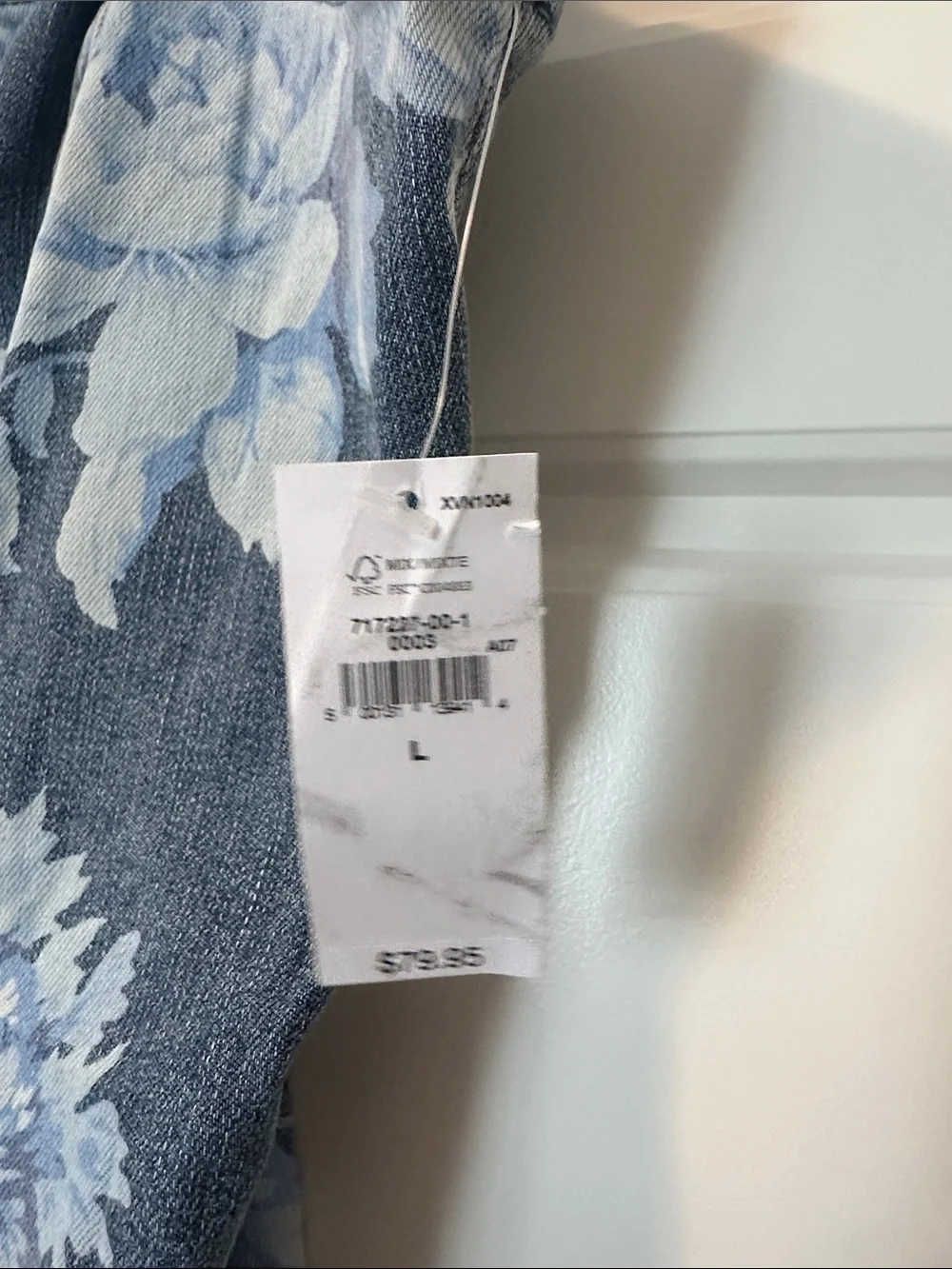 GAP Blue Floral Denim Mini Dress